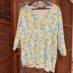 🚺 Lands’ End citrus v-neck top